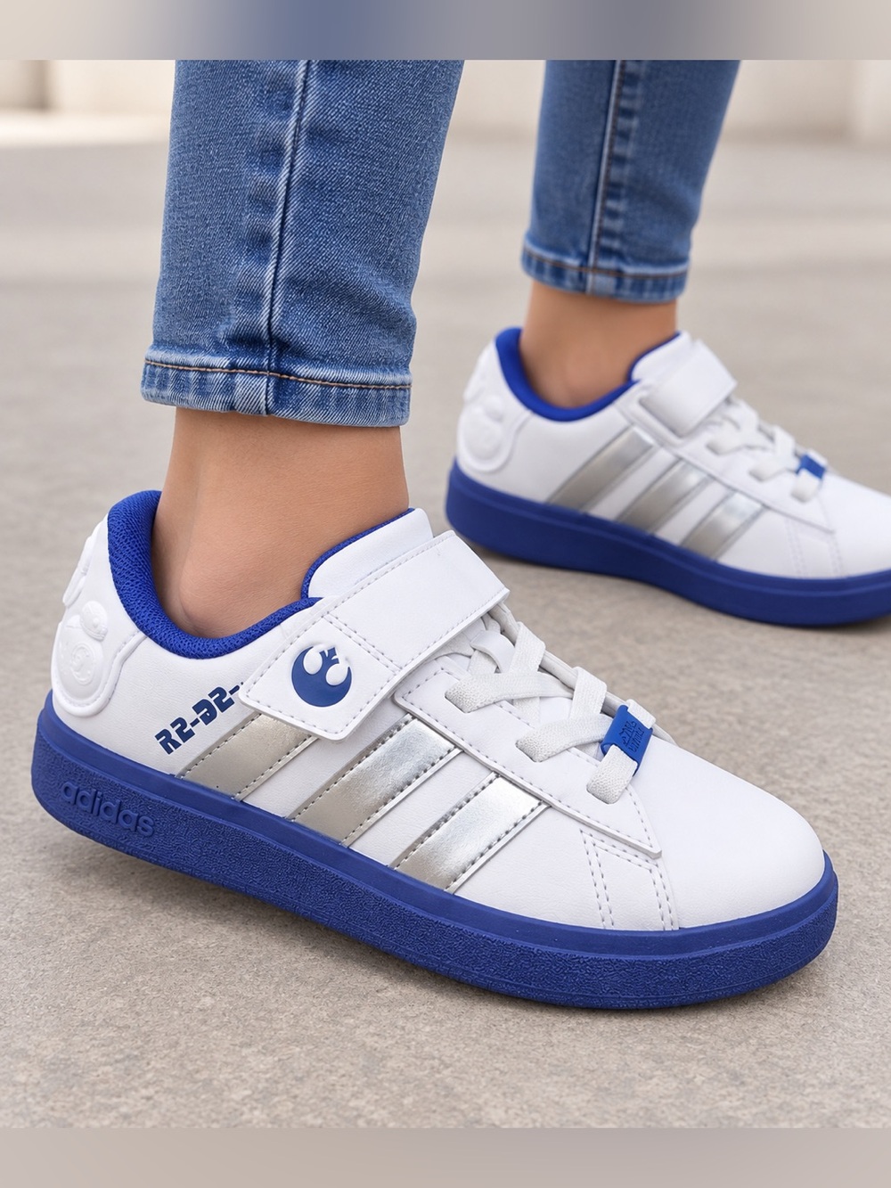 Adidas x Star Wars R2-D2 Grand Court 2.0 Kids Sneakers Size 13K NWT